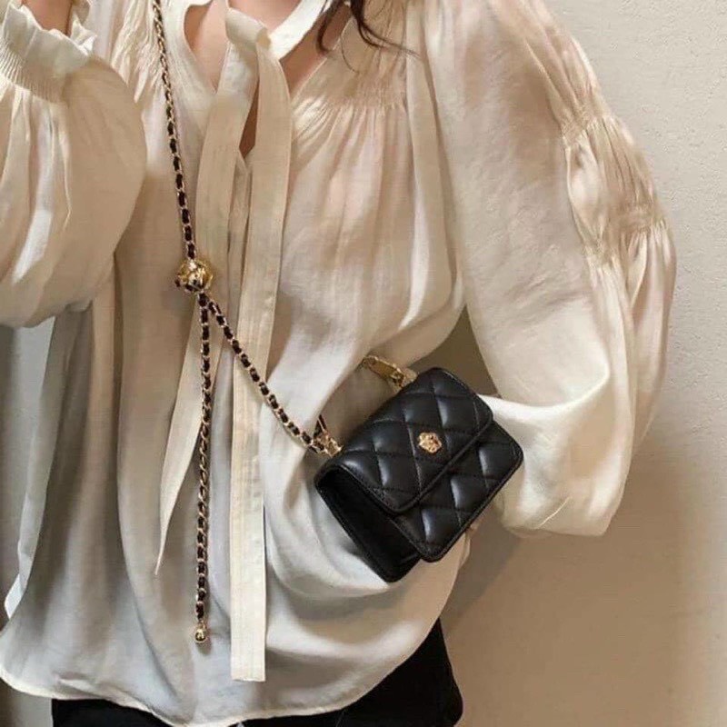 Túi đeo chéo - Túi đeo vai  KHÓA BÔNG CHỜ NEO KÈM Dây xích THỜI TRANG SIÊU HÓT