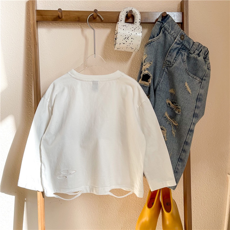 AOT2301 - Áo Thun Dài Tay Cotton Phong Cách Hàn Quốc Cho Bé