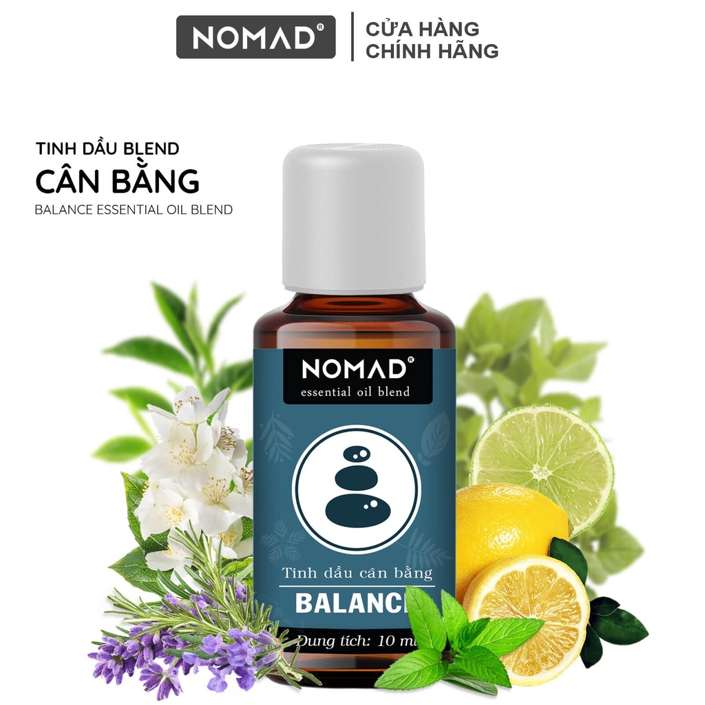 Tinh dầu thơm phòng cao cấp Nomad Essential Oil Blend cân bằng cảm xúc, thoải mái tinh thần - Balance 50ml