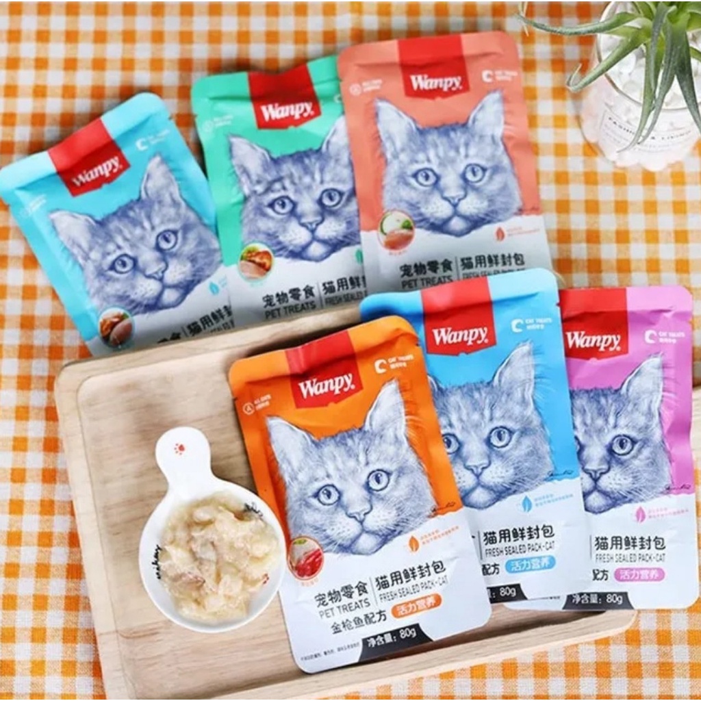 Pate Wanpy Cho Mèo Gói 80G