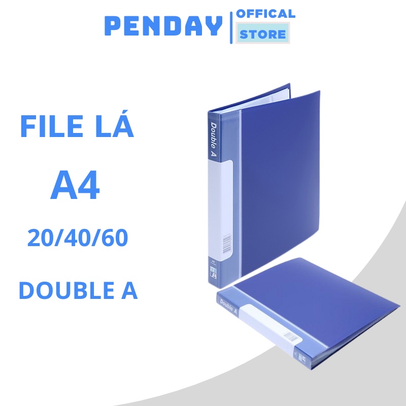 File đựng tài liệu A4 Double A 20 lá / 40 lá / 60 lá - nhiều ngăn - cặp đựng tài liệu văn phòng - PENDAY STORE