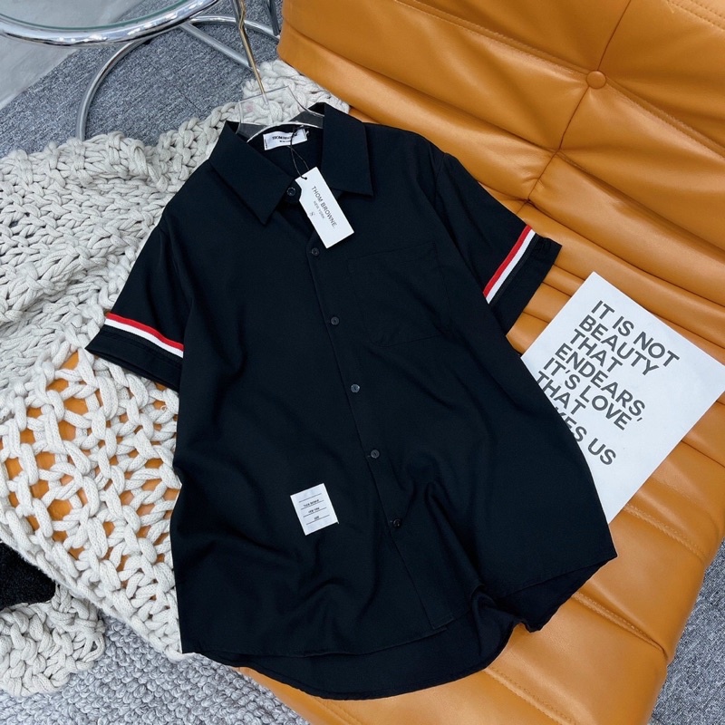 Áo Sơmi Ngắn Tay Nữ Bigsize Kẻ ThomBrown