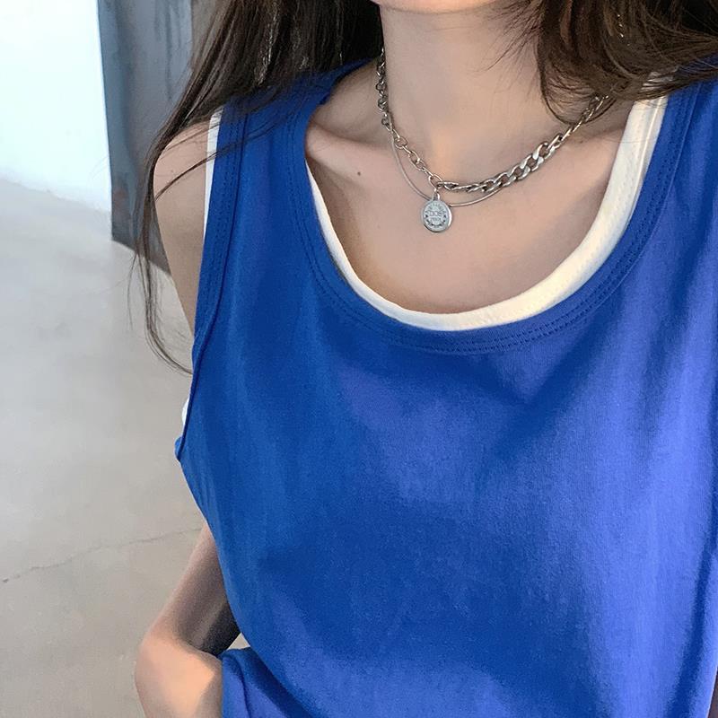Jiashucheng Áo Thun Cotton Màu Sắc Ngọt Ngào Phong Cách Hàn Quốc Cho Nữ