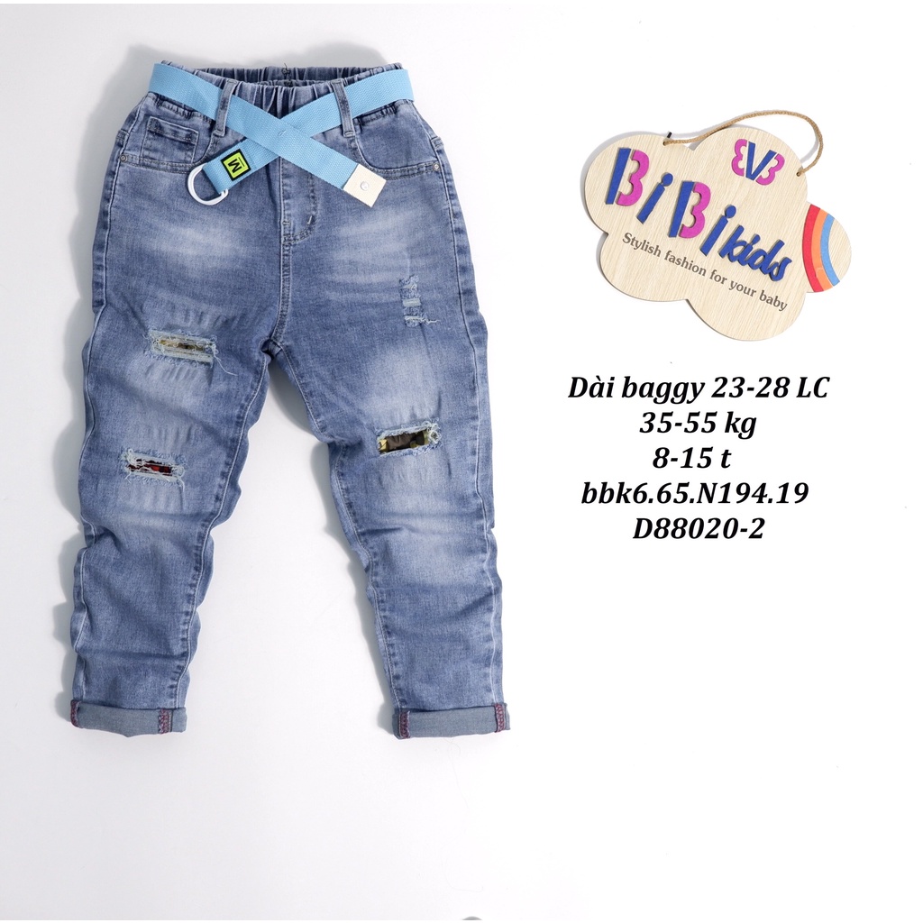 Quần Jean dài Jogger Bé Trai từ 35-55kg (8-15t)