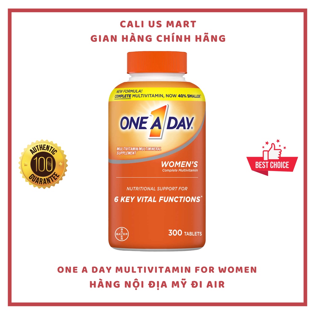 Thực Phẩm Bổ Xung Các Loại Vitamin Thiết Yếu Cho Phụ Nữ One A Day Women Multivitamin