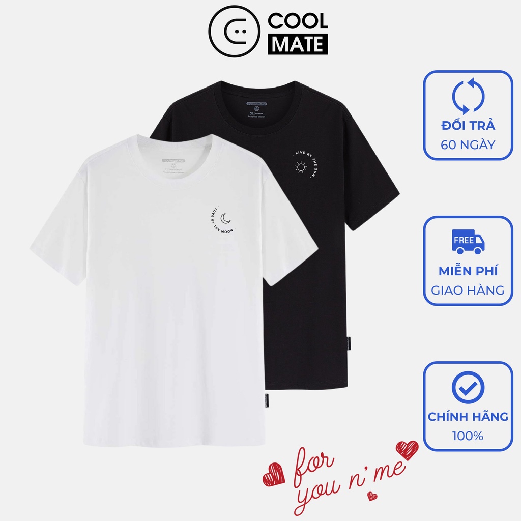 Áo đôi live by the sun love by the moon Care & Share chất cotton mềm mại - thương hiệu Coolmate