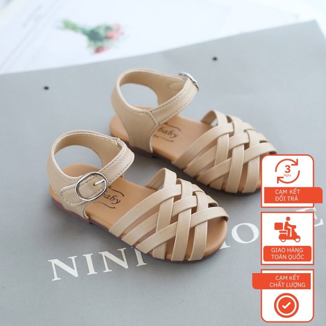 Giày Quai Hậu Đan Chéo Cho Bé Gái