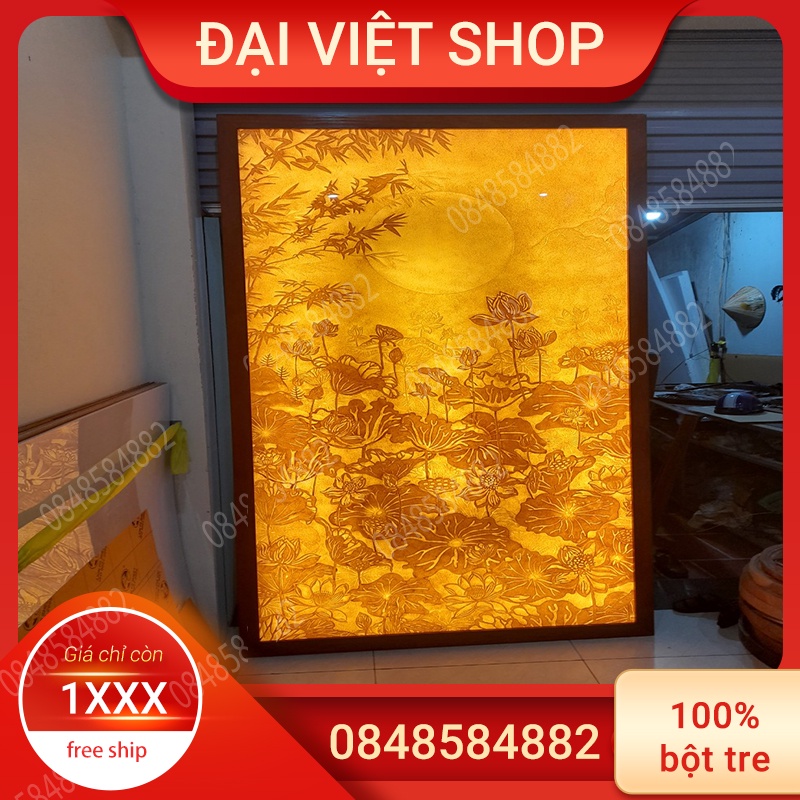 Tranh trúc chỉ thủ công chính hãng Đại Việt treo tường 107x61 giá ưu đãi Hà Nội Tp Hồ chí Minh