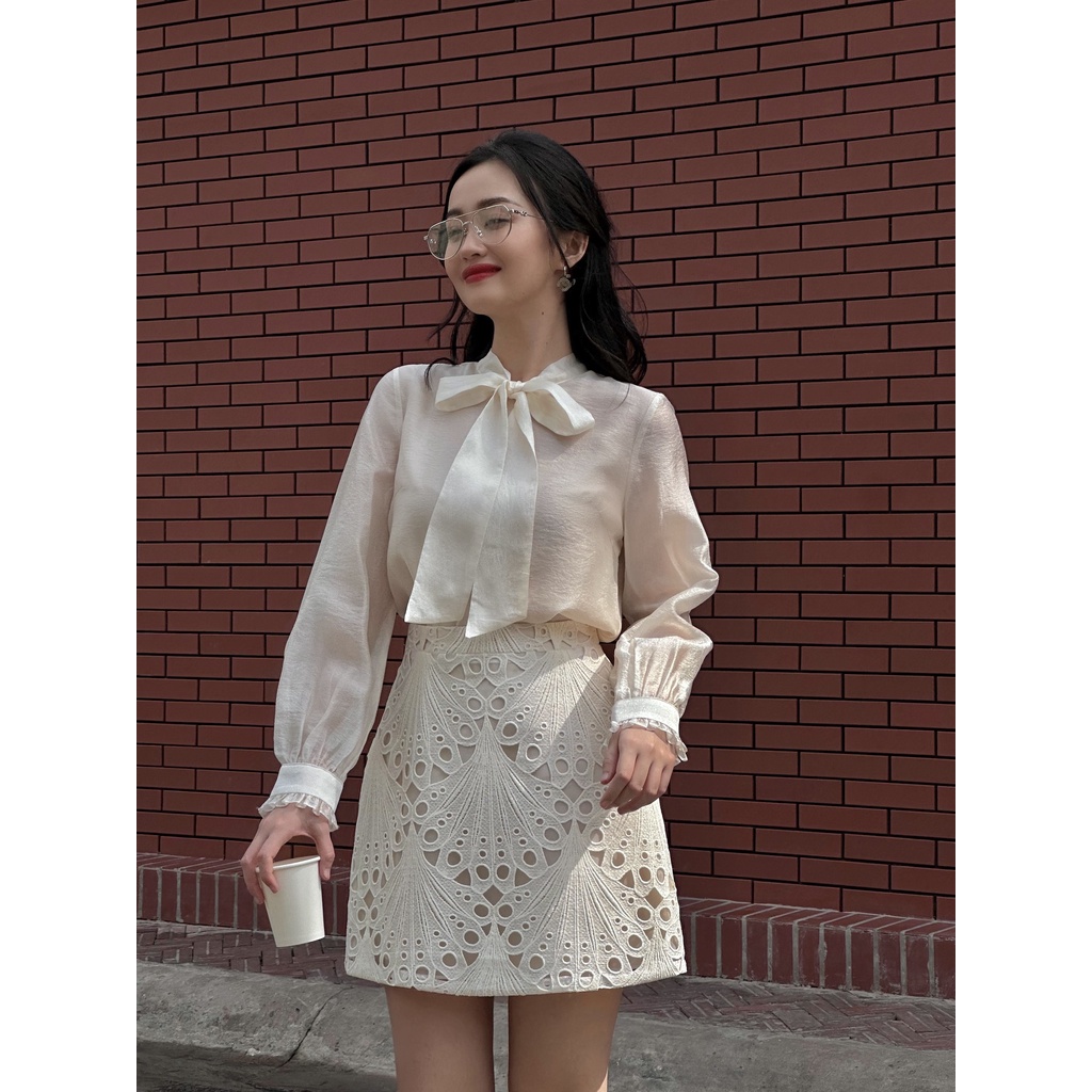 Sơ mi Naked Silk Blouse HUONG BOUTIQUE HBSM1013