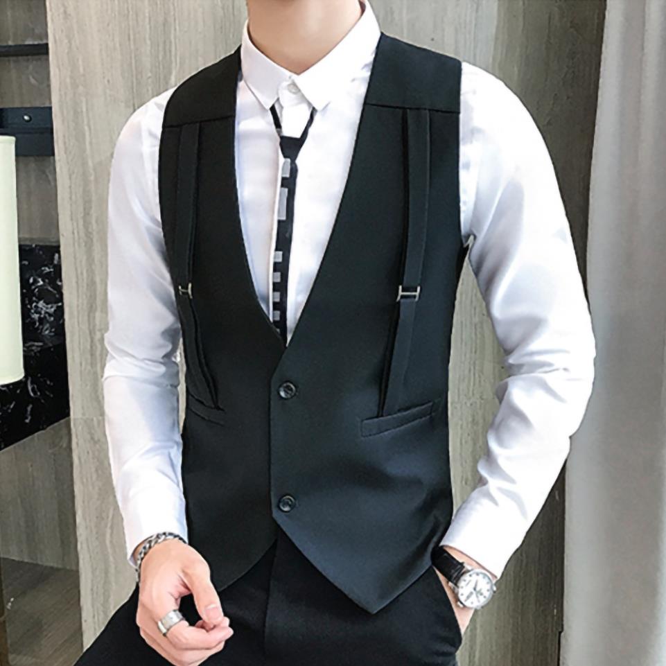 Áo Gile nam Áo Gile phối dây đai 2 bên Ngực cách điệu lịch lãm, trẻ trung phong cách Tổng tài tạo điểm nhấn N41