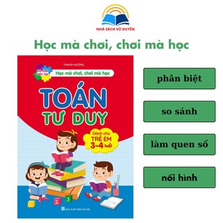 Sách - toán tư duy dành cho trẻ em 3 đến 4 tuổi phát triển tư duy sáng tạo