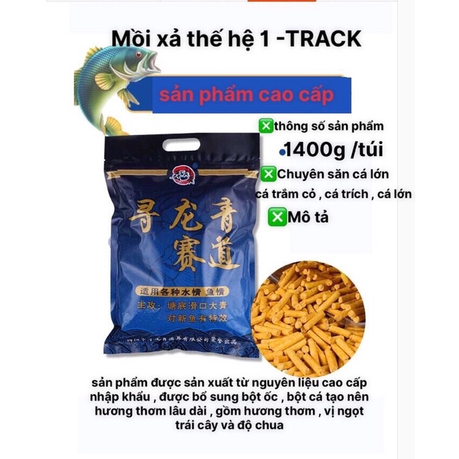 Mồi câu cá -Viên xả TRACK 1500g/ gói có 3 hương vị