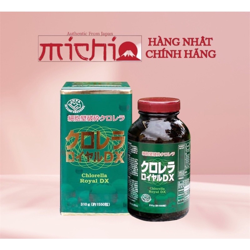 [Hàng chuẩn]￼ Tảo lục hoàng gia Chlorella Royal DX Nhật Bản 1550 viên