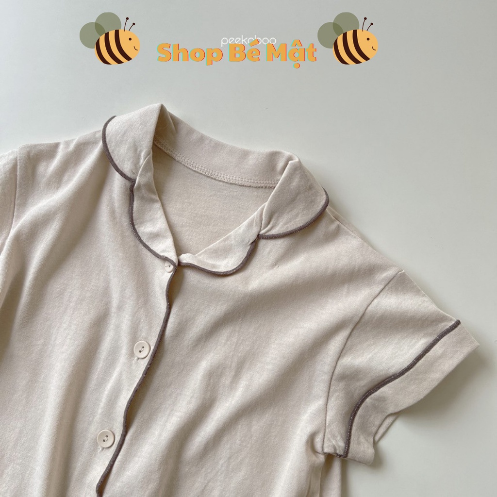 Bộ ngủ mặc nhà liền quần pyjama Peekaboo cho bé trai và bé gái 80-120cm mặc mùa hè 2023 MM3123