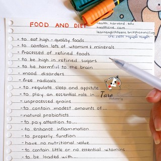 Bút gel notes IELTS simple Deli chính hãng A03 Taro Stationery