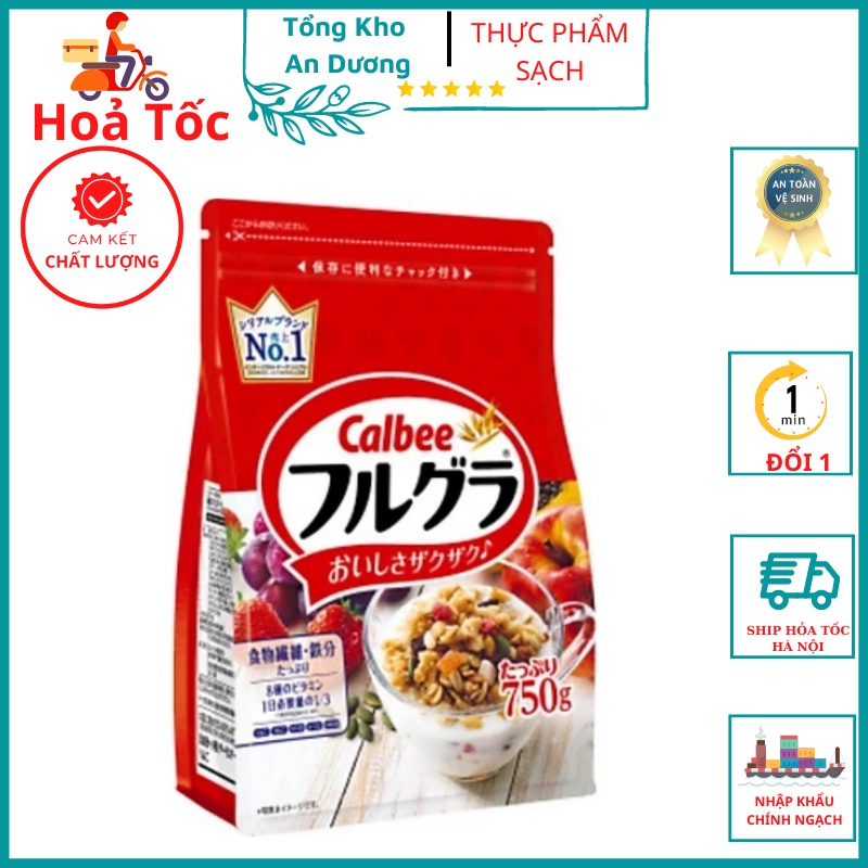 Ngũ Cốc Trái Cây Chính Hãng Calbee Nhật Bản 700, 450g Giúp Giảm Cân Hiệu Quả Tươi tkad
