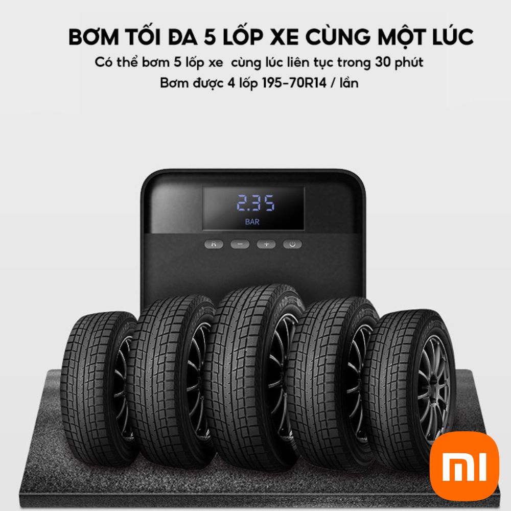 Bơm ô tô Xiaomi 70mai Midrive TP03  bơm điện đa năng áp suất lớn, chân tẩu ô tô - bảo hành 12 tháng