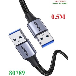 Cáp usb 3.0 type-a hai đầu dương dài 0.5m chính hãng ugreen 80789 cao cấp