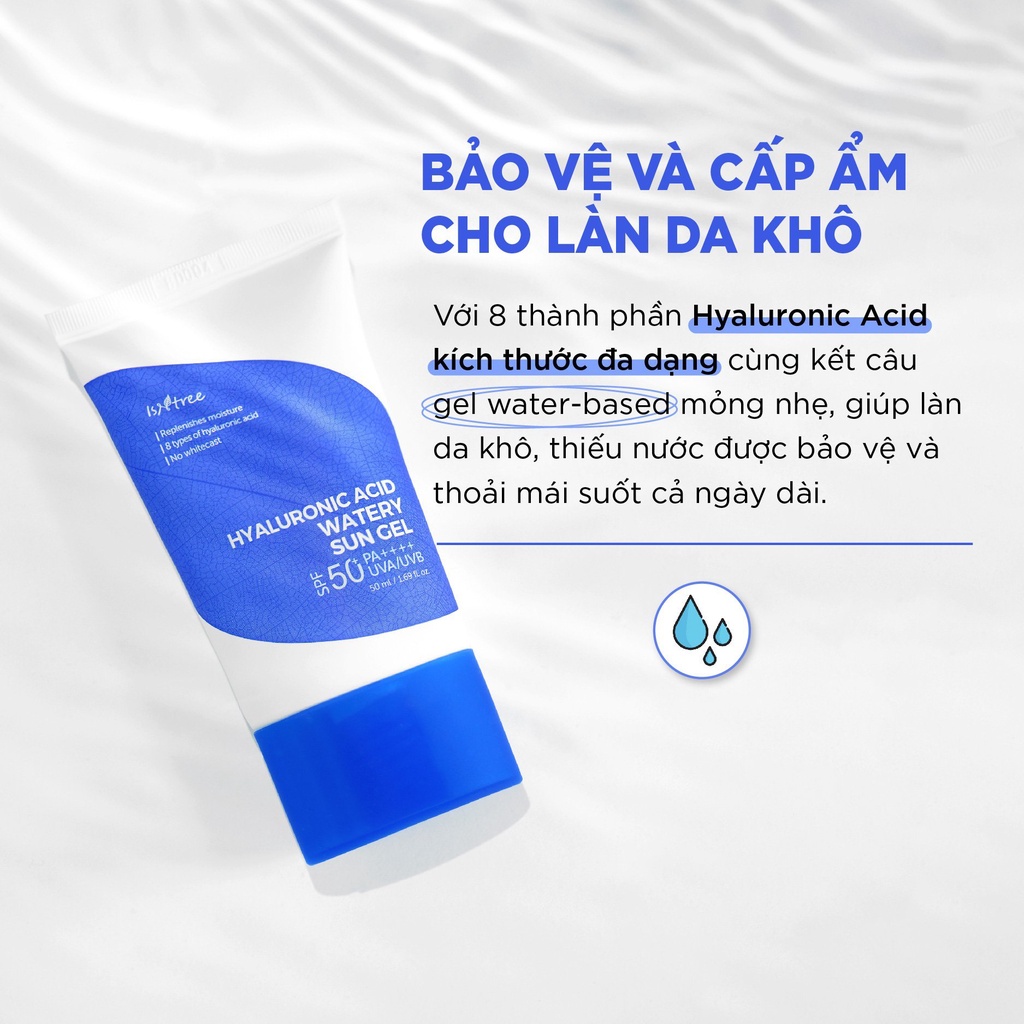 Kem Chống Nắng Vật Lý Và Hóa Học Isntree Hyaluronic Acid 50ml