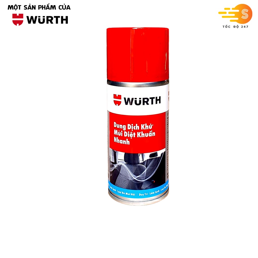 Chai xịt khử mùi diệt khuẩn nội thất bên trong ô tô hoặc phòng kín Wurth WU-KM150