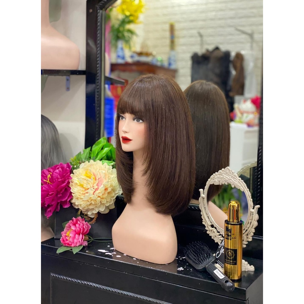 Tóc móc mái siêu da 3d  nguyên đầu 100% tóc thật tùy yêu cầu