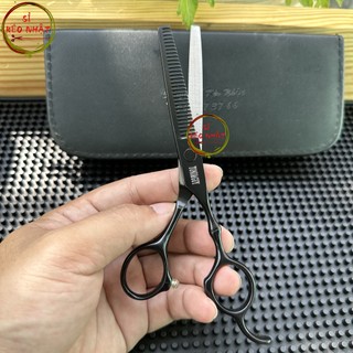 Bộ kéo cắt tóc tỉa tóc Tony&guy Nhật Bản cao cấp màu đen mun [Mua một bộ kéo tặng kèm một bao da+2 lược+chỉnh kéo]
