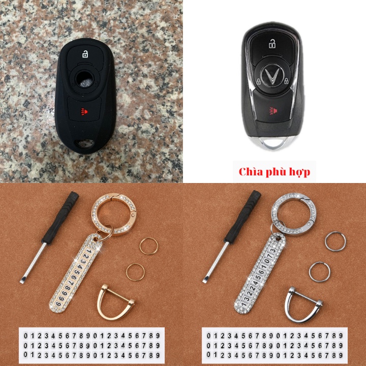 Bao Da, Vỏ Bảo Vệ, Ốp Chìa Khóa, Bọc Chìa Khóa Cao Cấp Dùng Cho Xe Ô Tô Vinfast Fadil, Chevrolet Spark Bằng Silicon