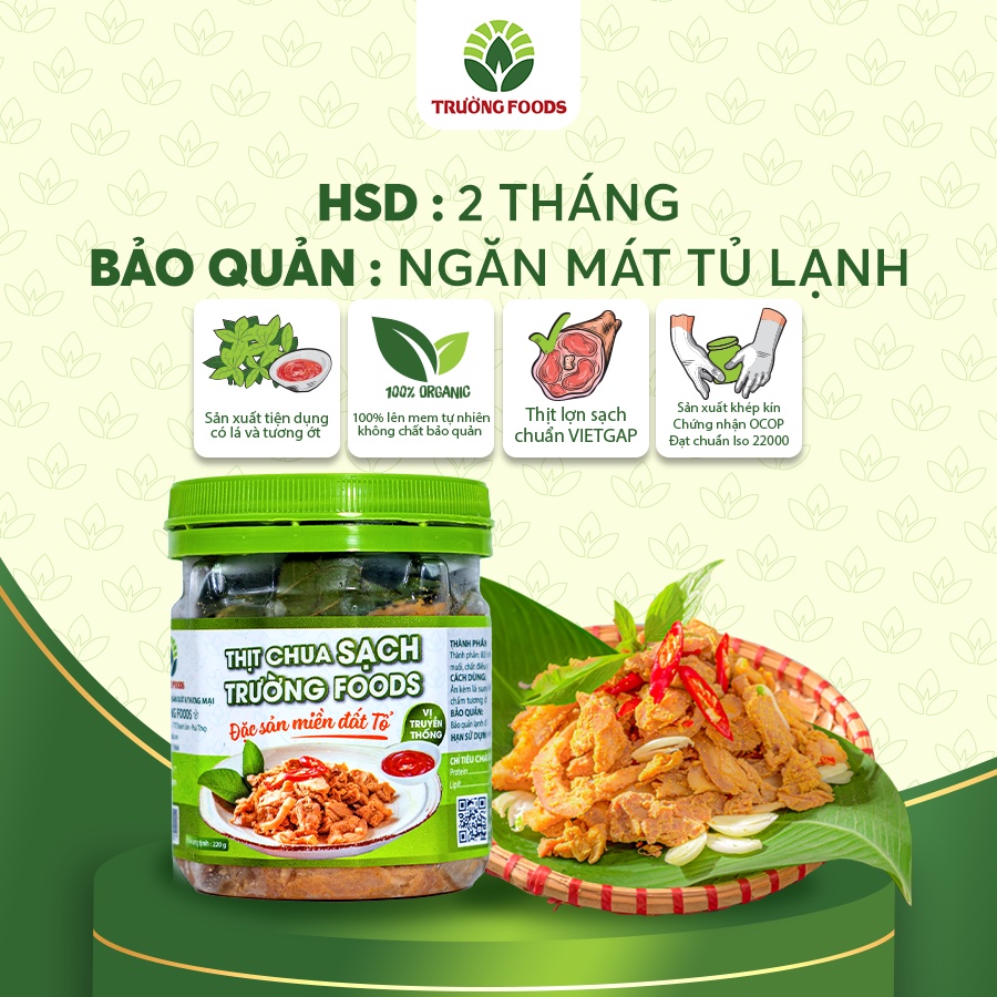 [Mã BMLTB35 giảm đến 35K đơn 99K] Thịt Chua Vị Truyền Thống - Thịt Chua Trường Foods 220g | BigBuy360 - bigbuy360.vn