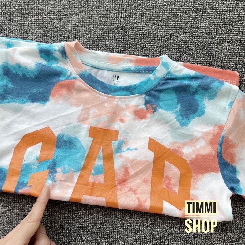 Áo Phông Cộc Tay GAP Cho Bé Trai Bé Gái Cotton Mềm Mát