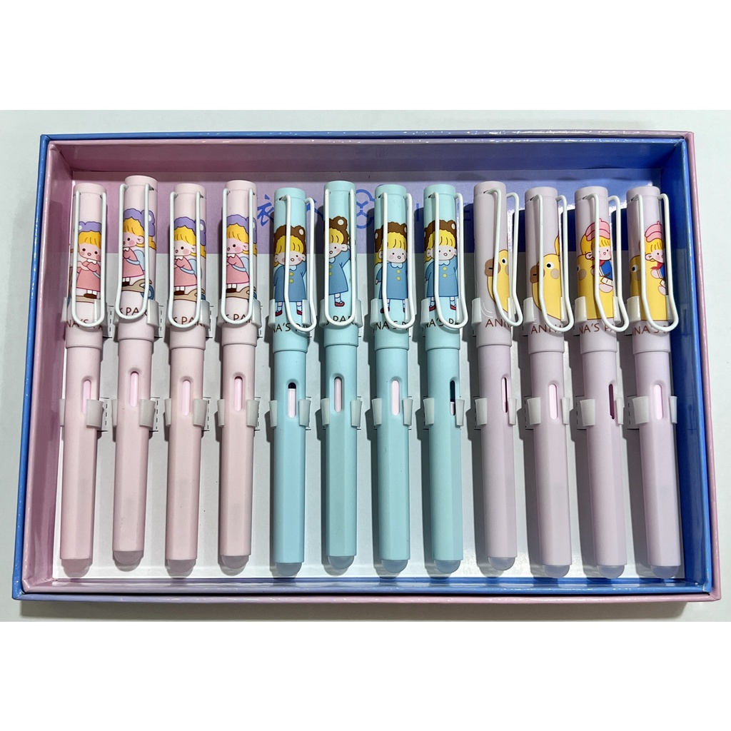 Bút mực tẩy được in hình - ngòi kín kim tinh êm trơn, thanh đậm nhẹ