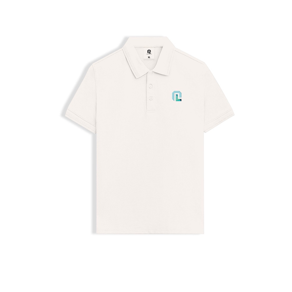 Áo Polo thêu Logo xanh Quang Linh - 100% Cotton Cá Sấu.