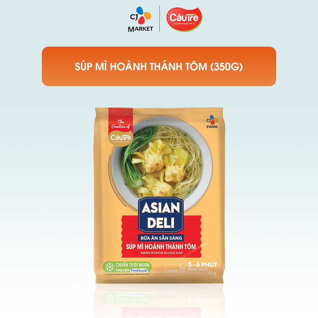 [HCM] Súp Mì Hoành Thánh Tôm Cầu Tre 350G (bữa ăn hoàn chỉnh)