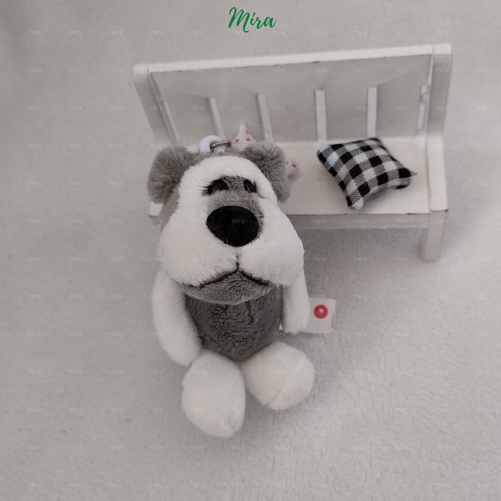 Móc Khóa Gấu Bông Mini - Hình CHÓ CON Đeo Cặp, Treo Balo Thương hiệu NICI Quà Sinh Nhật Cho Nữ 10cm MIRA-GB28005