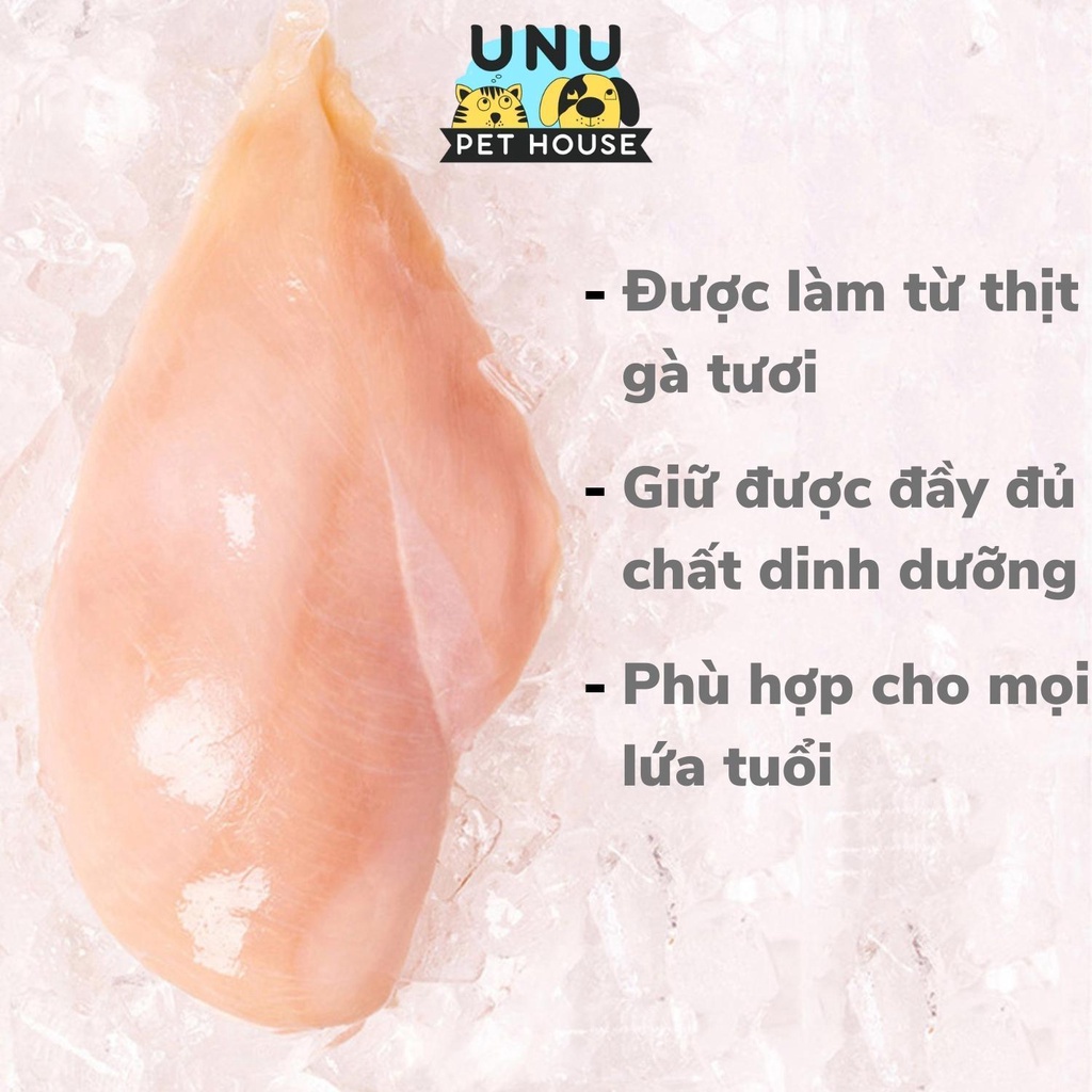 Combo 10 gói ức gà ăn liền cho chó mèo - UNU Pet House