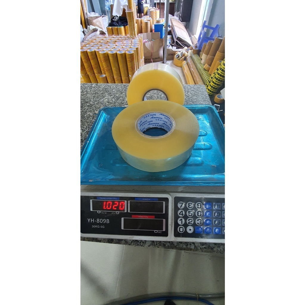 Băng Keo Trong 1kg/Cuộn  Lõi Giấy Mỏng 5 Li