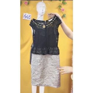 đầm ren áo peplum size S/XS.S649