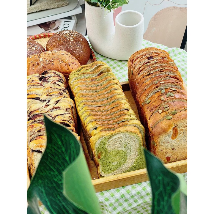 Bánh Sandwich Nguyên Cám Matcha Trà Bá Tước EATCLEAN 250g