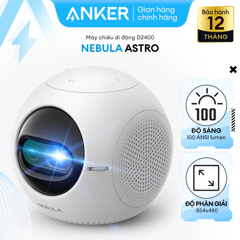 Máy chiếu di động NEBULA (by Anker) Astro, hỗ trợ chiếu 100 inch, độ sáng 100ANSI - D2400