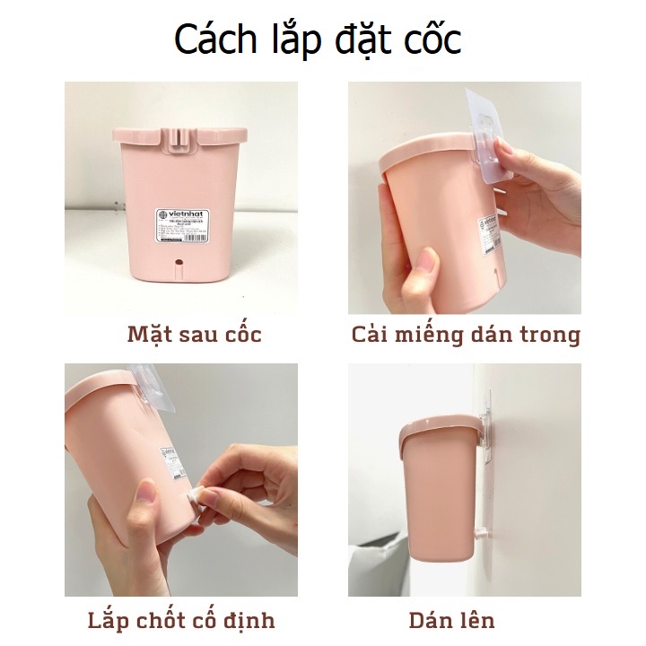 Cốc Nhựa - Taky, Đựng Bàn Chải, Kem Đánh Răng,Để Đồ Dùng Cá Nhân Dán Tường Nhà Tắm, Khô Ráo, Tiện Dụng, Gọn Gàng. 4062