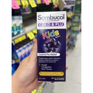 Bill úc - siro sambucol black elderberry cold & flu kids 120ml