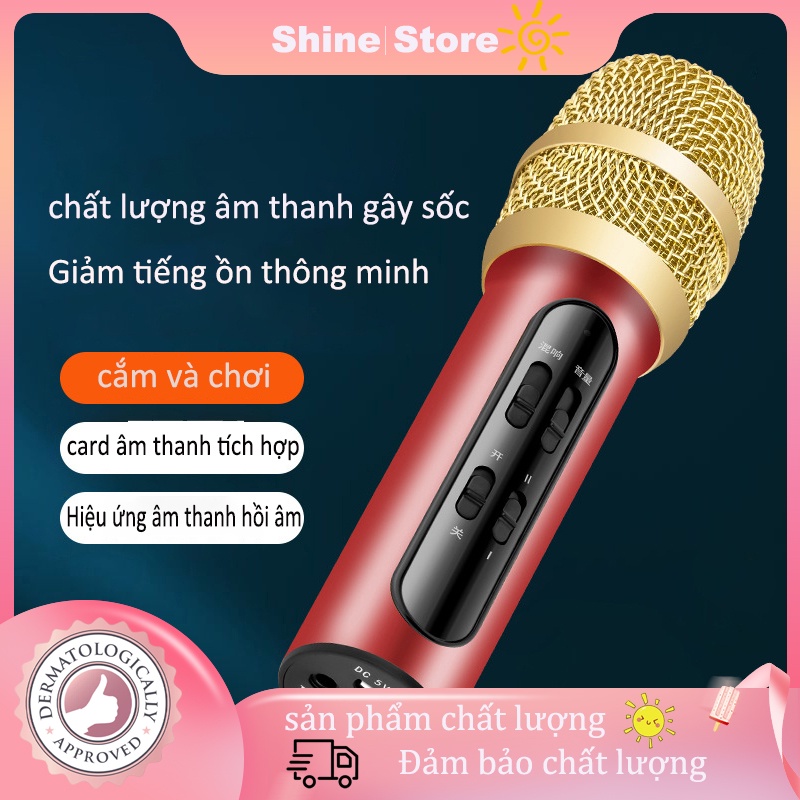Micro điện thoại di động K hát card âm thanh micro núi lửa nhanh tay quốc gia K bài hát micro hát trực tiếp