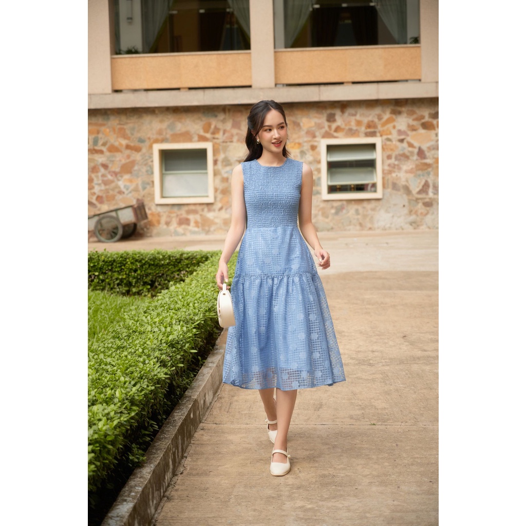 OLV - Đầm Navy Blue Blooming Dress