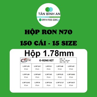Hộp ron N70 dày 1.78mm vòng đệm cao su chịu dầu chịu nhiệt