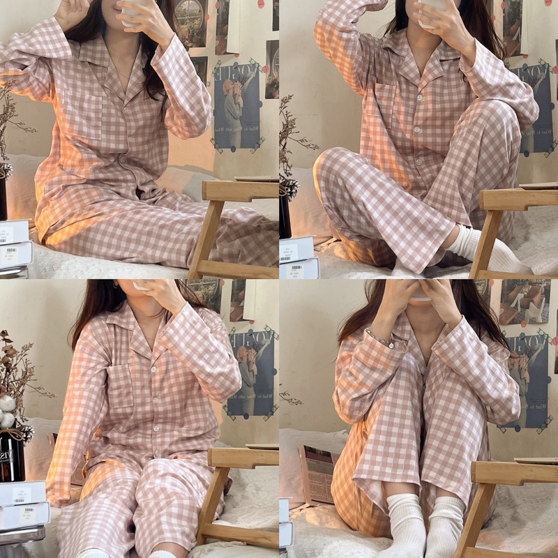 Bộ Ngủ / Mặc Nhà Pyjama Dài Taobao Order Kèm ẢNH THẬT