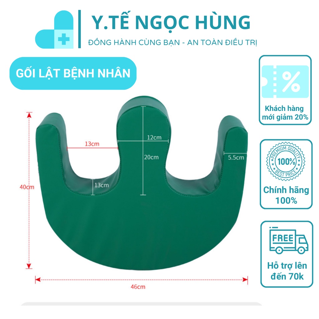 Gối lật bệnh nhân và người già, gối hỗ trợ lật bệnh nhân thay tả bỉm vệ sinh chất liệu da cao cấp