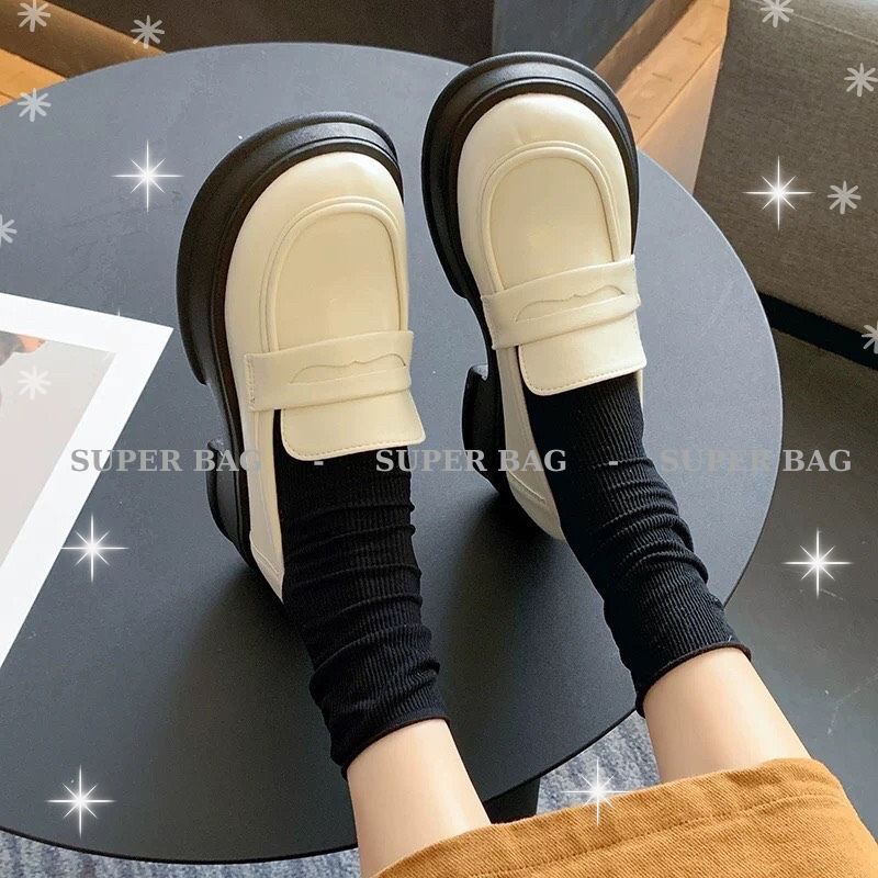(TẶNG 1 TẤT CỔ VIÊN) Giày Nữ MaryJane Nâng Đế - Giày Đốc Nữ Đế Bánh Mì Da Mềm Vintage Siêu Xinh 465