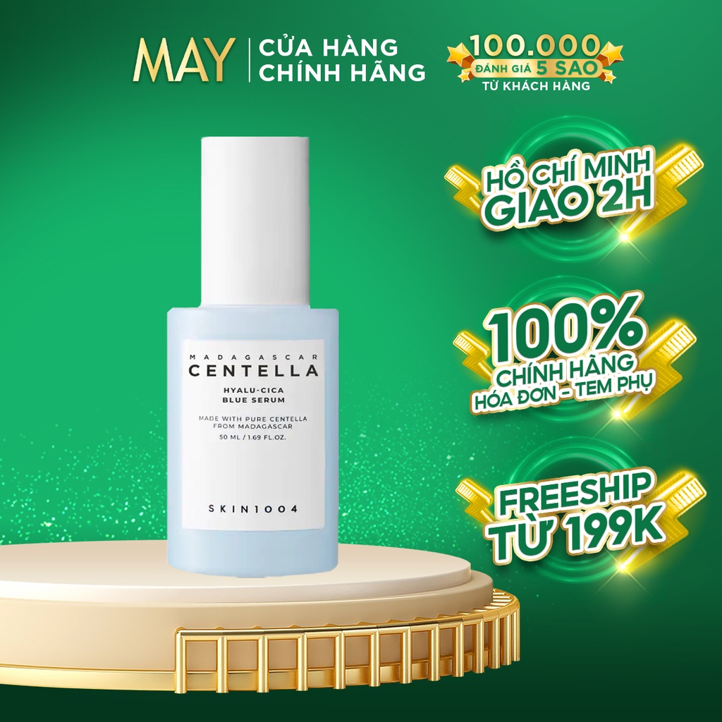 Tinh Chất Cấp Ẩm, Giảm Mụn, Dưỡng Trắng Da Skin1004 Rau Má Madagascar Centella Hyalu Cica Blue Serum 50ML