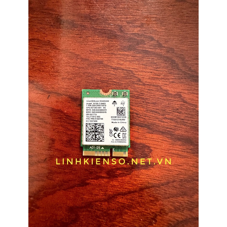 Card Wifi-bluetooth 5.0 Intel AC 9560 thích hợp main cao cấp CNVi , chuẩn M2( dùng cho laptop)