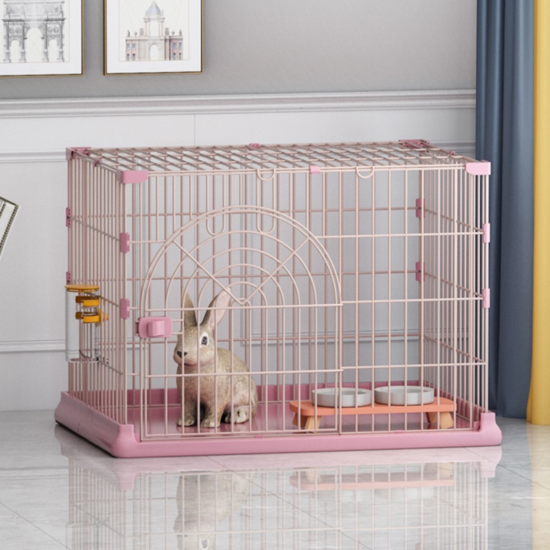 Chuồng Thú Cưng Gấp Gọn Mẫu Mới Size M 75x50x44cm, Dành Cho Thú Cưng Dưới 10kg, 3 Màu Sắc Xanh Trắng Hồng