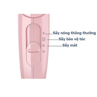 Máy sấy tóc Philips BHC010/10 CS 1200W (Đen, Hồng)